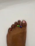 Tye-dyed toe ring