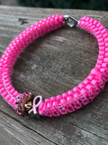 Sparkle breast cancer ribbon bracelet