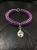Purple Peacock Swarovski bracelet