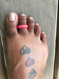 Pink jelly toe ring