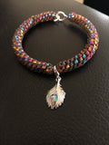 Peacock feather swarovski bracelet