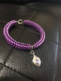 Purple Peacock Swarovski bracelet