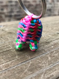 Rainbow turtle keychain