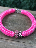 Sparkle breast cancer ribbon bracelet