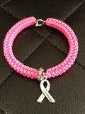 Breast cancer ribbon bracelet
